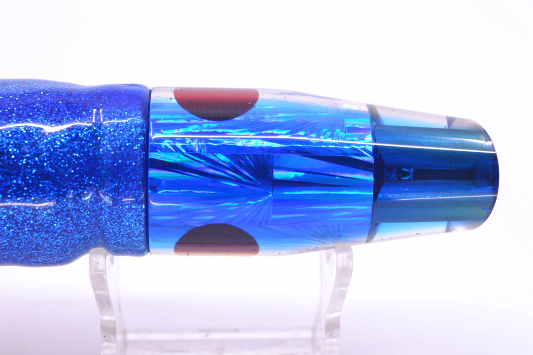 Tanigawa Lures Silver Rainbow Starburst Blue Back 2-Hole Slant 9"+ 11oz Skirted