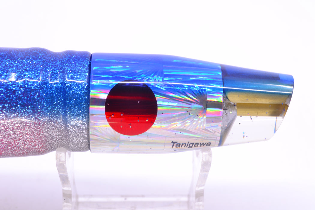 Tanigawa Lures Silver Rainbow Starburst Blue Back 2-Hole Slant 9"+ 11oz Skirted
