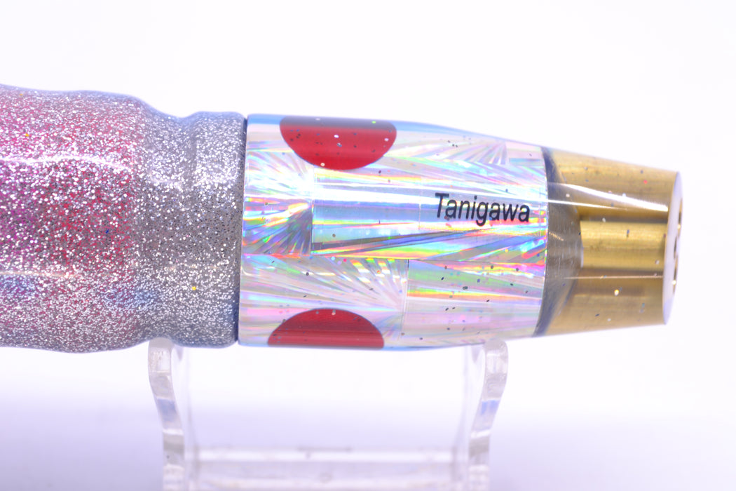 Tanigawa Lures Silver Rainbow Starburst Blue Back 2-Hole Slant 9"+ 11oz Skirted