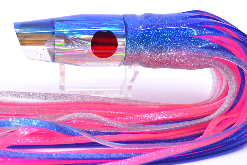 Tanigawa Lures Silver Rainbow Starburst Blue Back 2-Hole Slant 9"+ 11oz Skirted