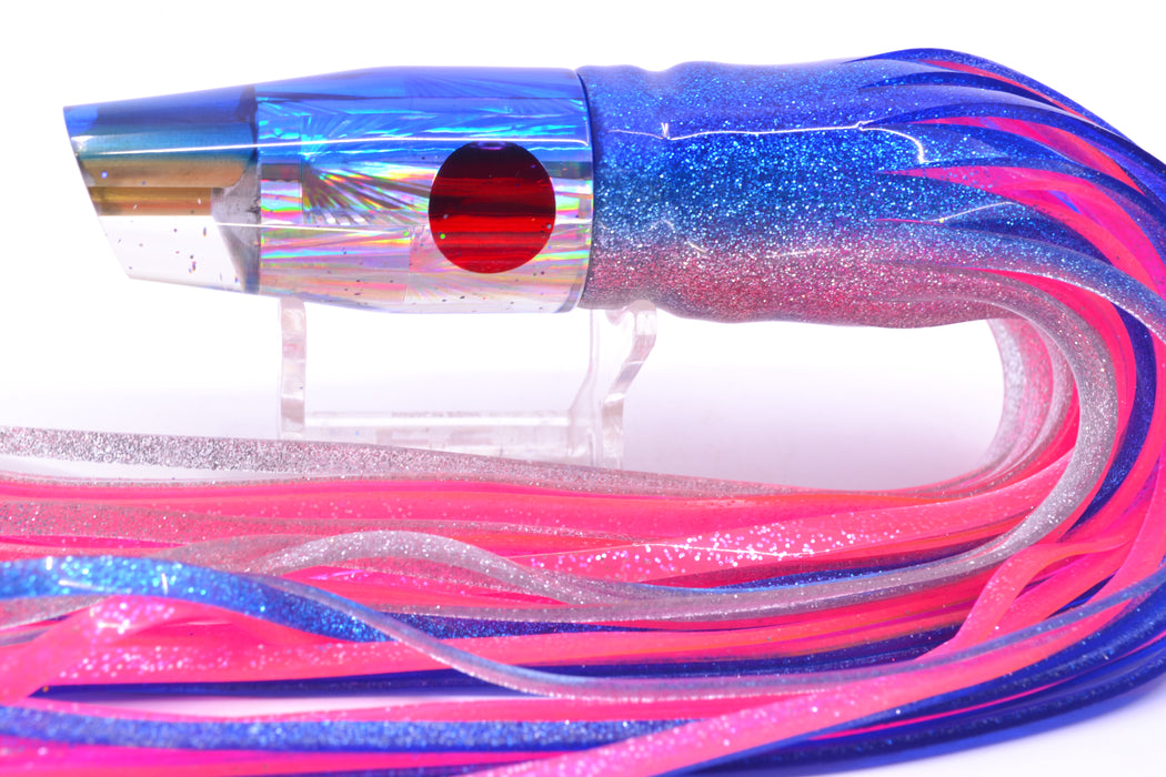 Tanigawa Lures Silver Rainbow Starburst Blue Back 2-Hole Slant 9"+ 11oz Skirted
