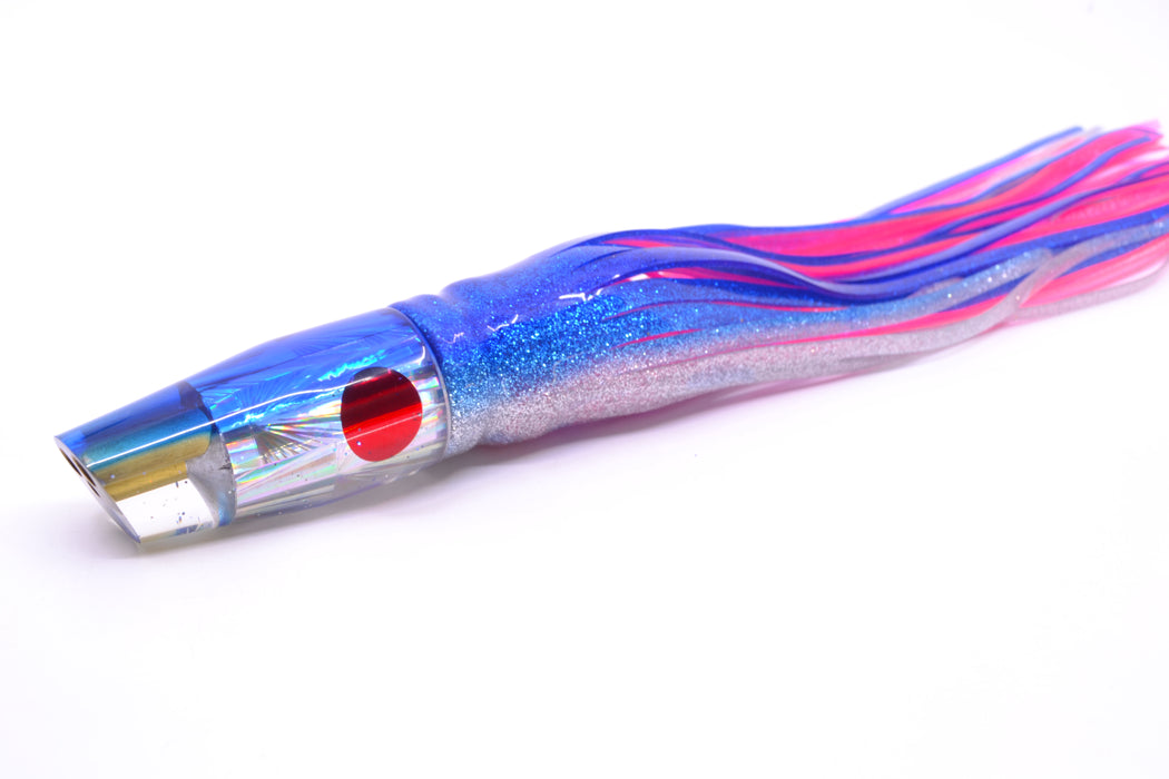 Tanigawa Lures Silver Rainbow Starburst Blue Back 2-Hole Slant 9"+ 11oz Skirted