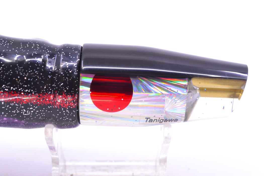 Tanigawa Lures Silver Rainbow Starburst Black Back 2-Hole Slant 9"+ 11oz Skirted