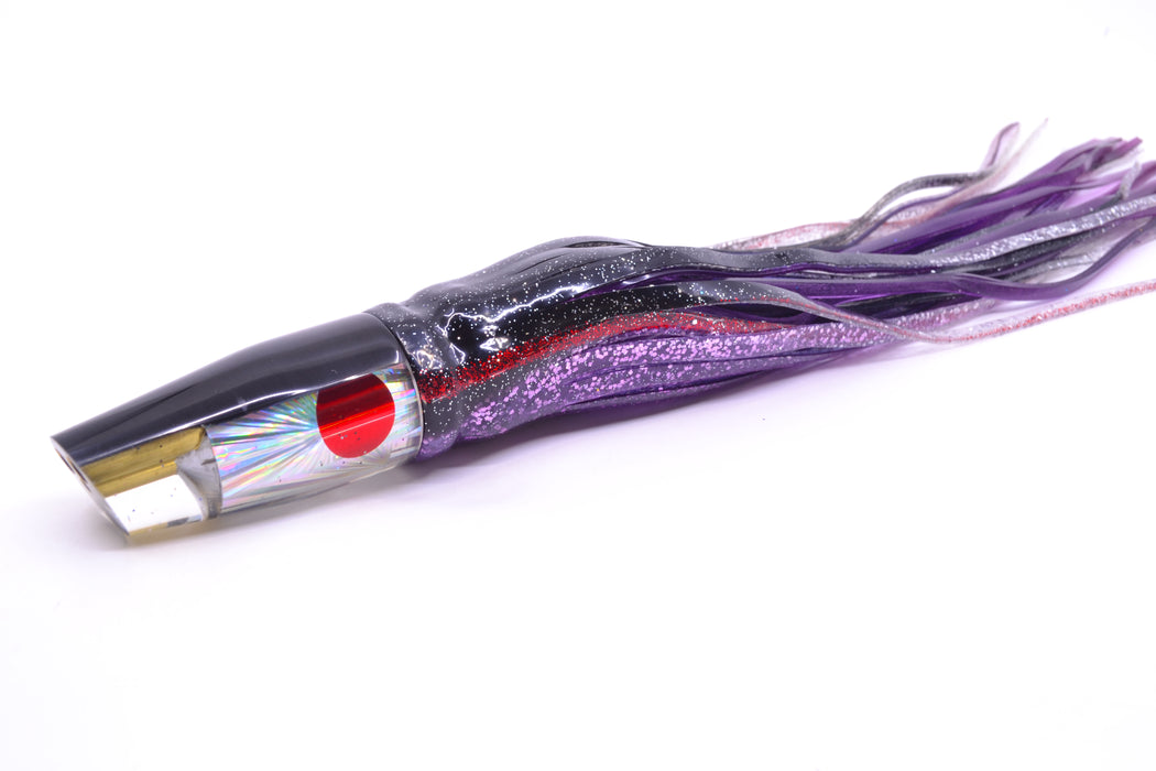 Tanigawa Lures Silver Rainbow Starburst Black Back 2-Hole Slant 9"+ 11oz Skirted