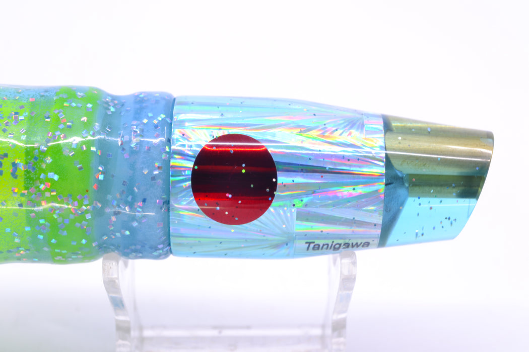 Tanigawa Lures Ice Blue Rainbow Starburst 2-Hole Slant 9"+ 11oz Skirted Ice Blue/Rainbow