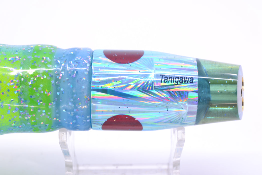 Tanigawa Lures Ice Blue Rainbow Starburst 2-Hole Slant 9"+ 11oz Skirted Ice Blue/Rainbow