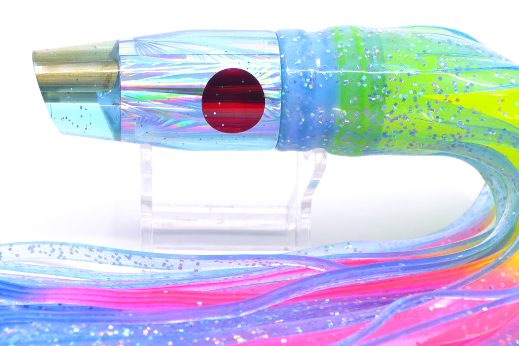 Tanigawa Lures Ice Blue Rainbow Starburst 2-Hole Slant 9"+ 11oz Skirted Ice Blue/Rainbow
