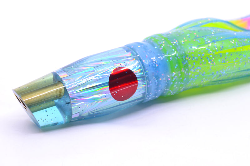 Tanigawa Lures Ice Blue Rainbow Starburst 2-Hole Slant 9"+ 11oz Skirted Ice Blue/Rainbow