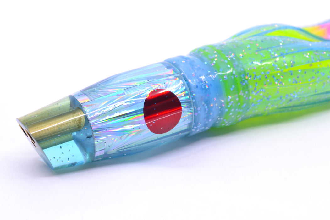 Tanigawa Lures Ice Blue Rainbow Starburst 2-Hole Slant 9"+ 11oz Skirted Ice Blue/Rainbow