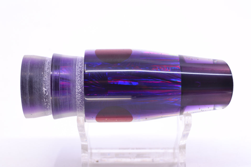 Tanigawa Lures Silver Rainbow Starburst Purple Back Red Eyes 2-Hole Slant 9"+ 8oz