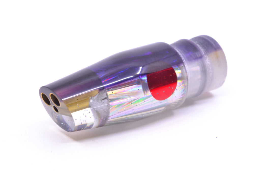 Tanigawa Lures Silver Rainbow Starburst Purple Back Red Eyes 2-Hole Slant 9"+ 8oz
