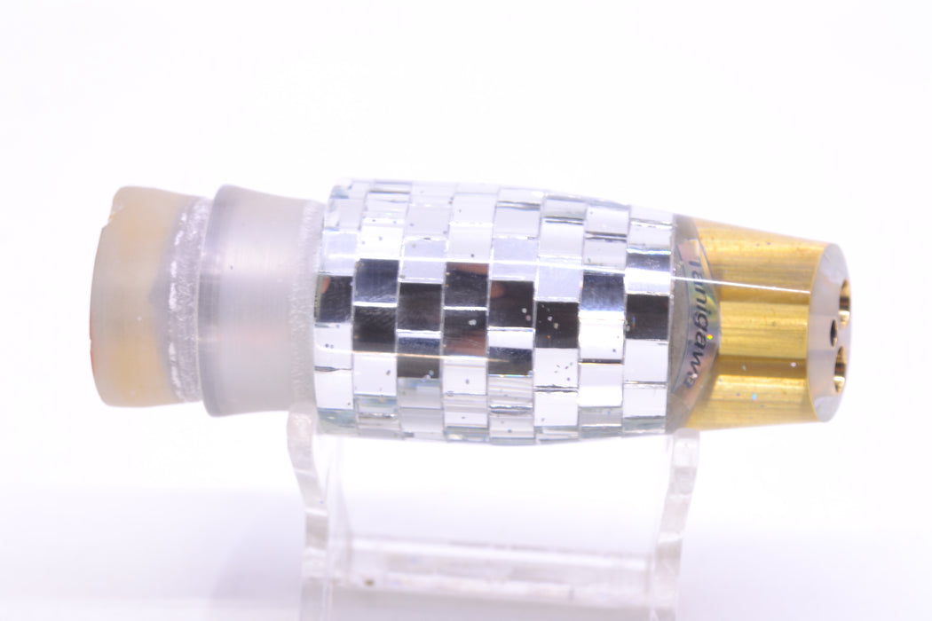 Tanigawa Lures Clear Mirrored Disco Ball No Eyes 2-Hole Slant 9"+ 8oz