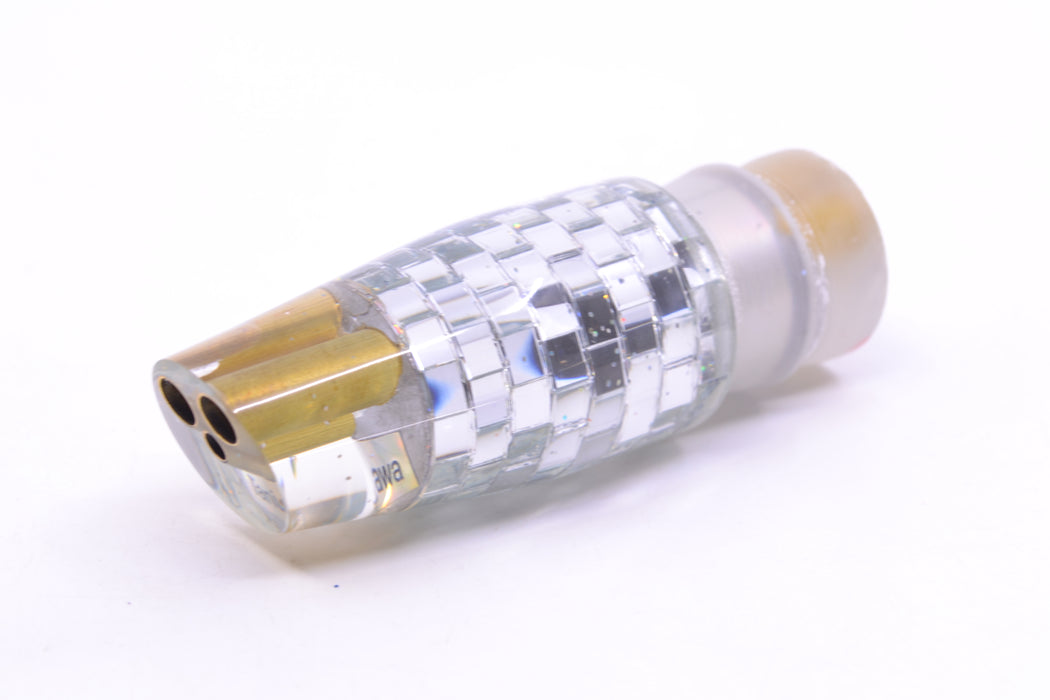 Tanigawa Lures Clear Mirrored Disco Ball No Eyes 2-Hole Slant 9"+ 8oz