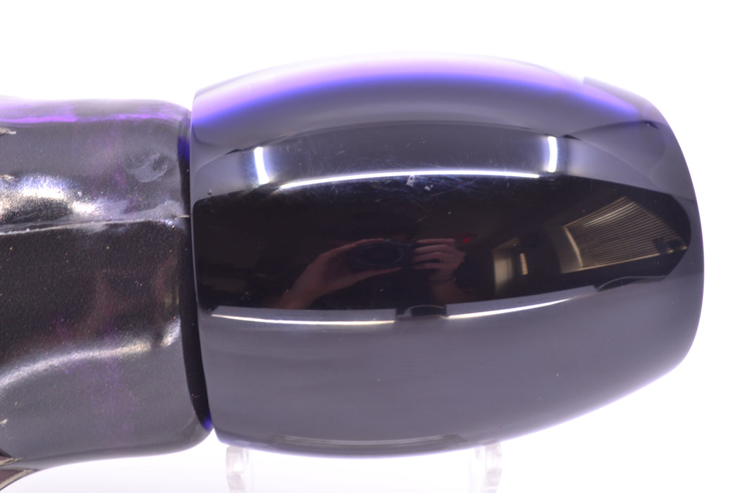 Moyes Lures Skipjack Paua-MOP Black-Purple Back Monsta Teaser 20.4oz FT Vinyl Purple Drip