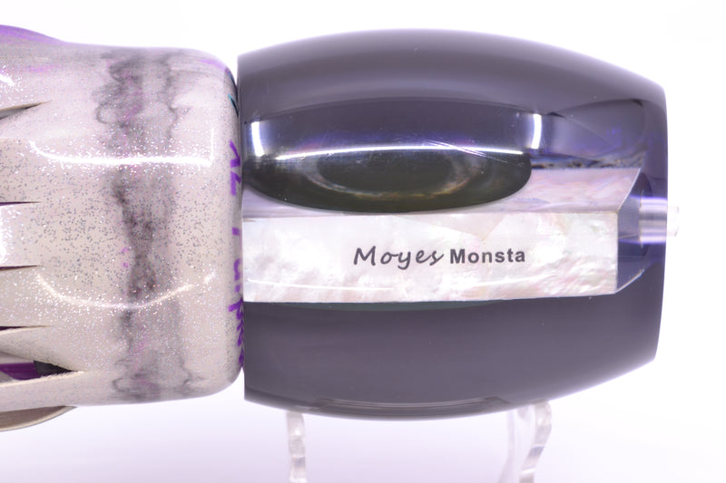Moyes Lures Skipjack Paua-MOP Black-Purple Back Monsta Teaser 20.4oz FT Vinyl Purple Drip