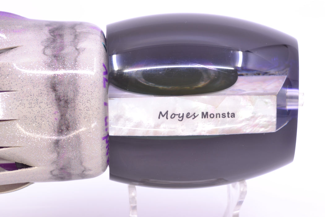 Moyes Lures Skipjack Paua-MOP Black-Purple Back Monsta Teaser 20.4oz FT Vinyl Purple Drip