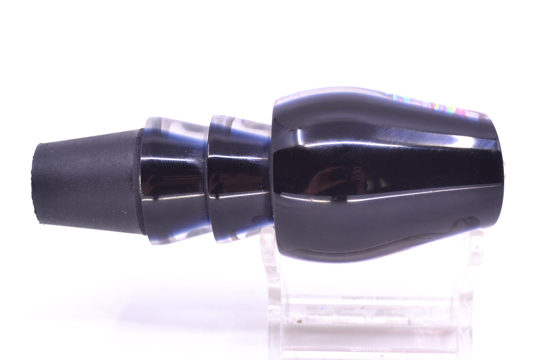 Moyes Lures Fire Dichro Black Back Taxi Eyes Medium Sumo 12" 3.7oz