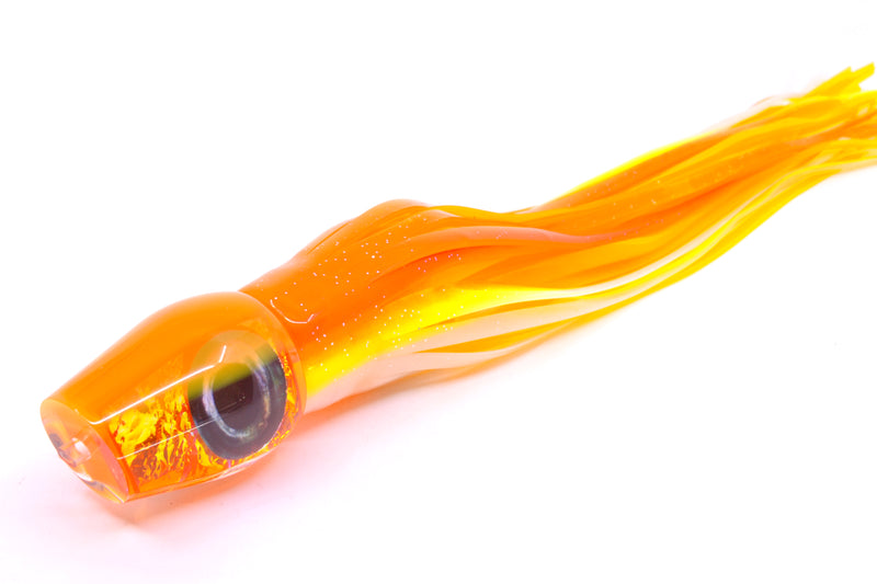 Moyes Lures Orange Dichro Orange Back Medium Sumo 12" 6.8oz Skirted Orange-Yellow-White