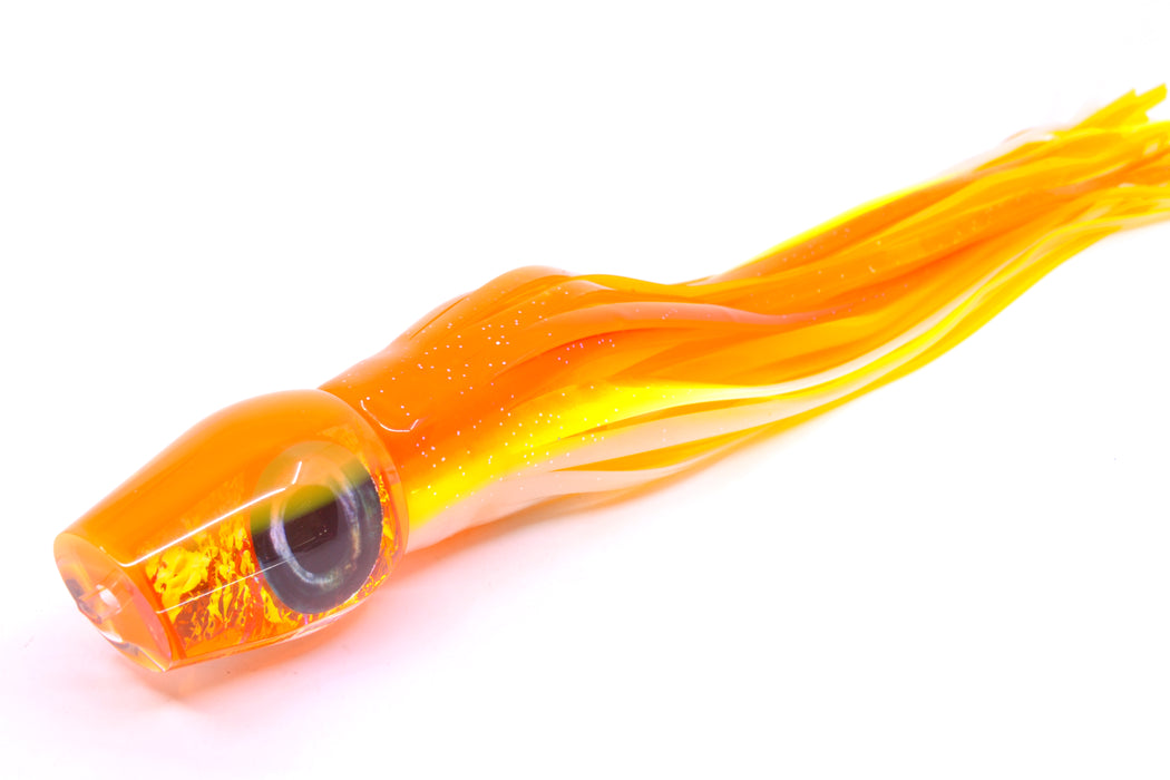 Moyes Lures Orange Dichro Orange Back Medium Sumo 12" 6.8oz Skirted Orange-Yellow-White