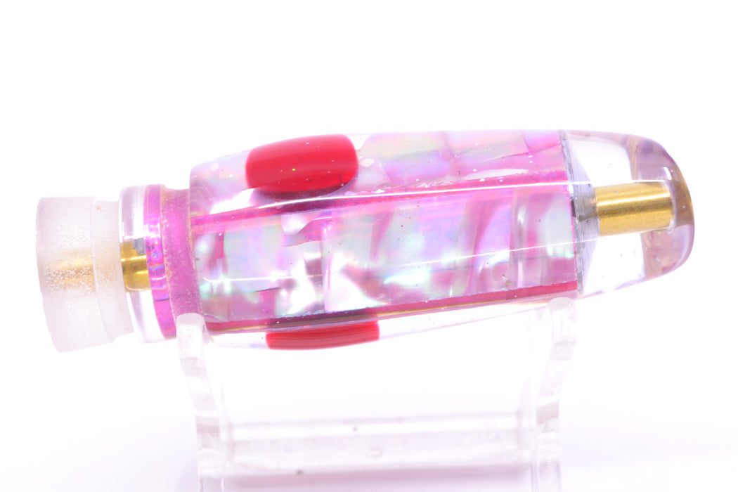 Ganku Lures Pink MOP Red Eyes Longneck Cut Face 7" 3.5oz