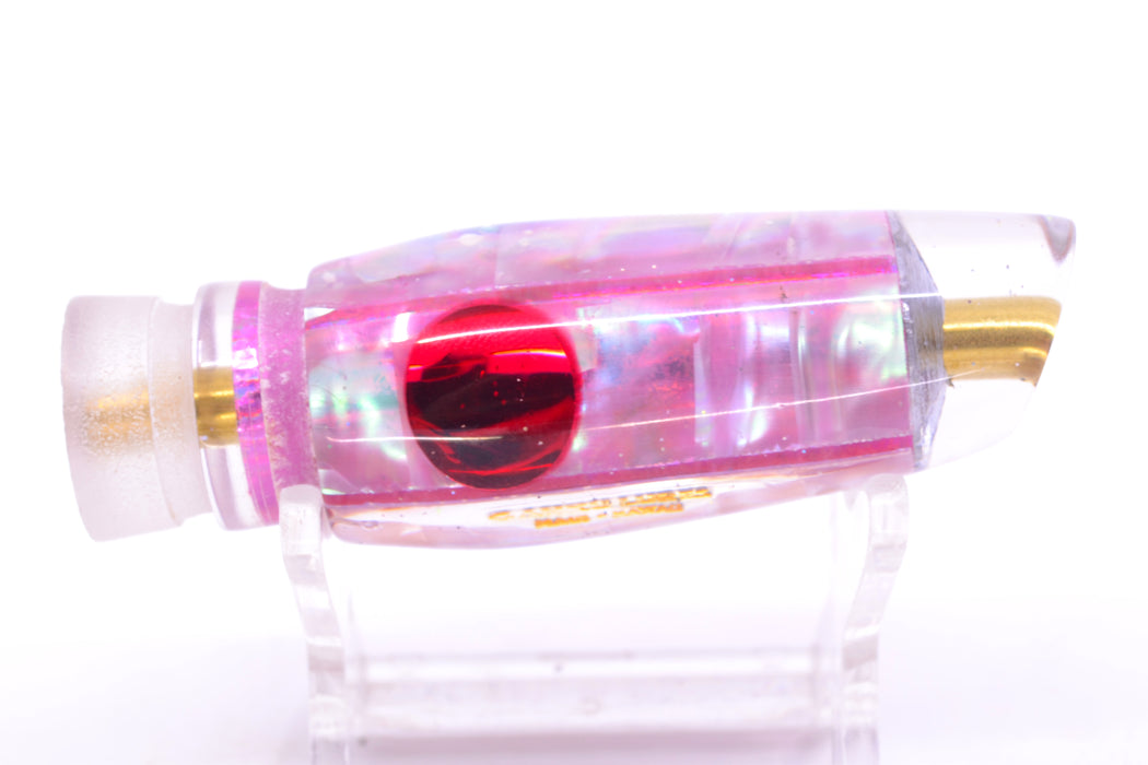 Ganku Lures Pink MOP Red Eyes Longneck Cut Face 7" 3.5oz