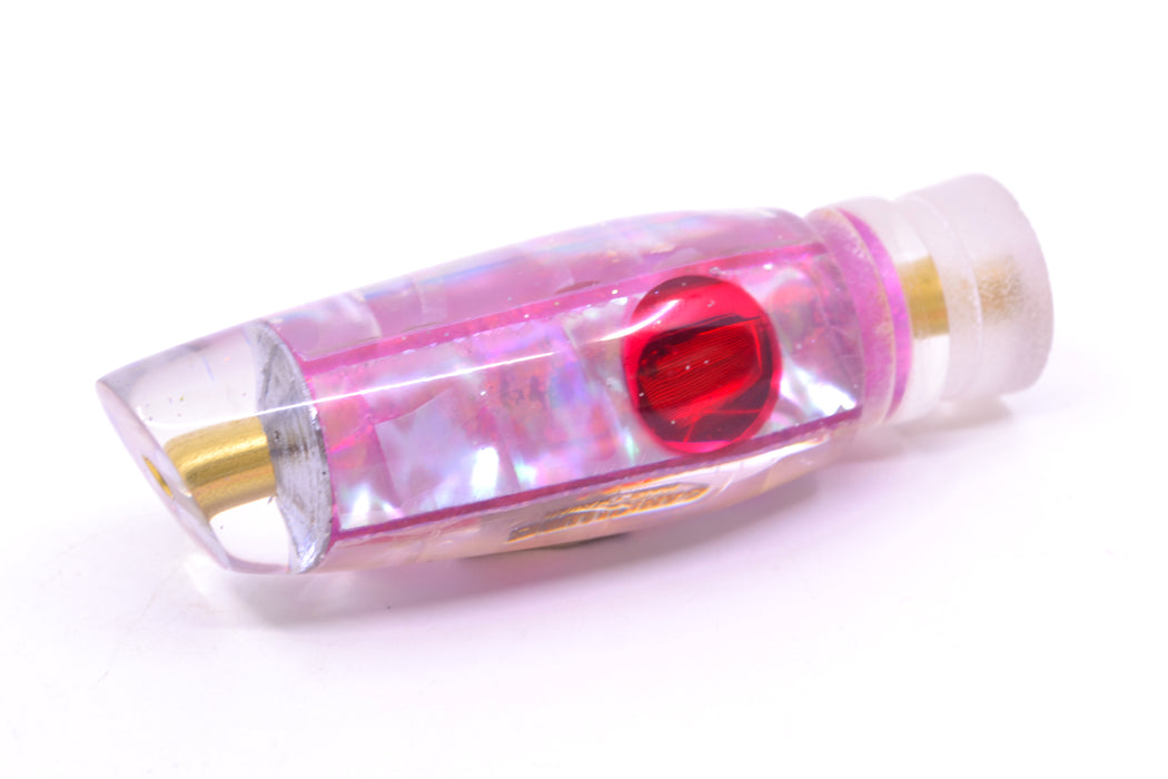 Ganku Lures Pink MOP Red Eyes Longneck Cut Face 7" 3.5oz