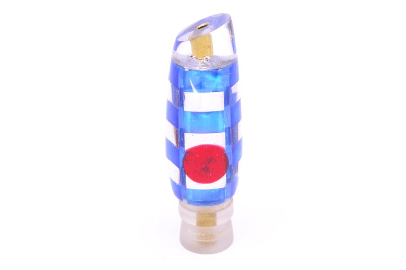 Ganku Lures Blue MOP & Chrome "Zebra" Longneck Cut Face 7" 3.5oz
