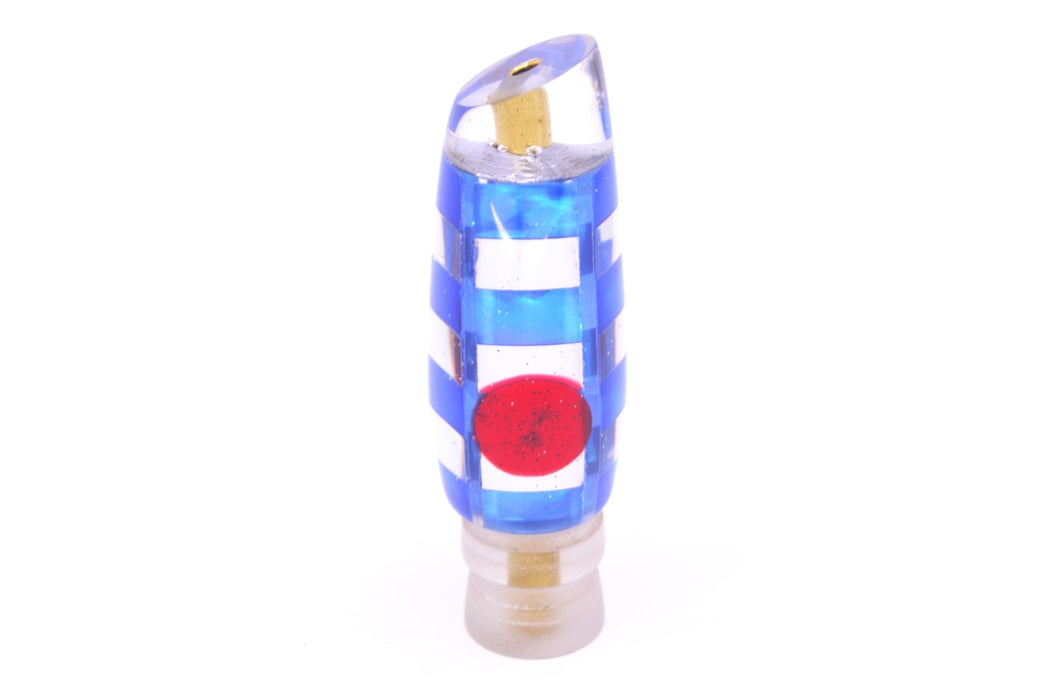 Ganku Lures Blue MOP & Chrome "Zebra" Longneck Cut Face 7" 3.5oz