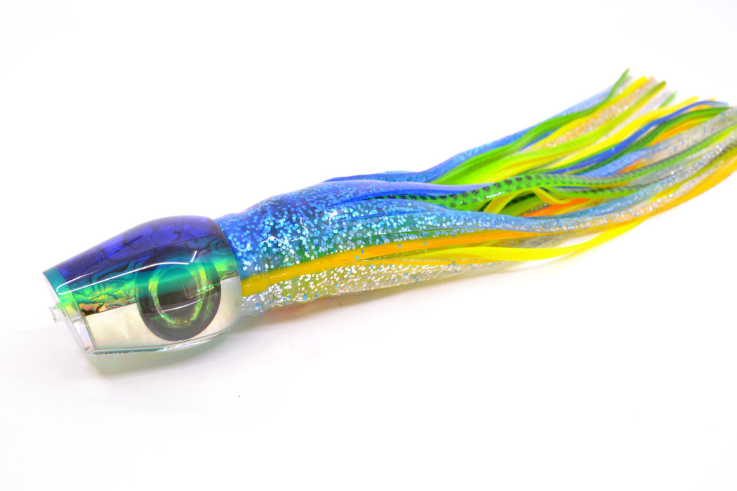 Moyes Lures Yellowfin Paua-MOP Blue-Yellow Back Medium Sumo 12" 6.8oz Skirted