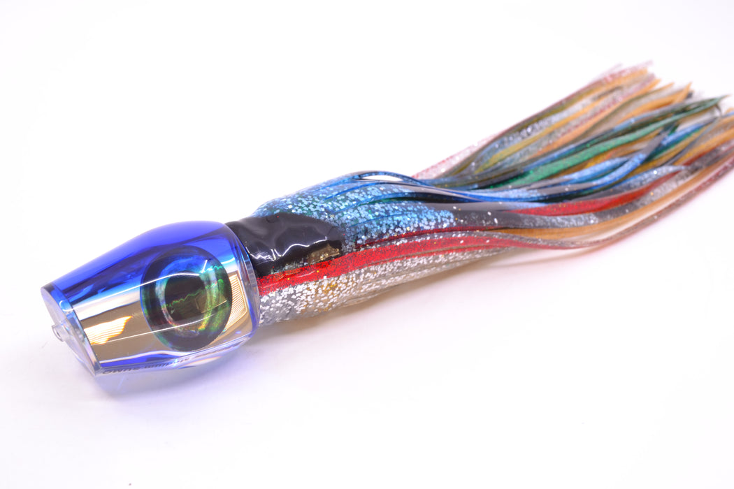Moyes Lures Clear Mirrored Blue Back Medium Sumo 12" 6.8oz Skirted Evil