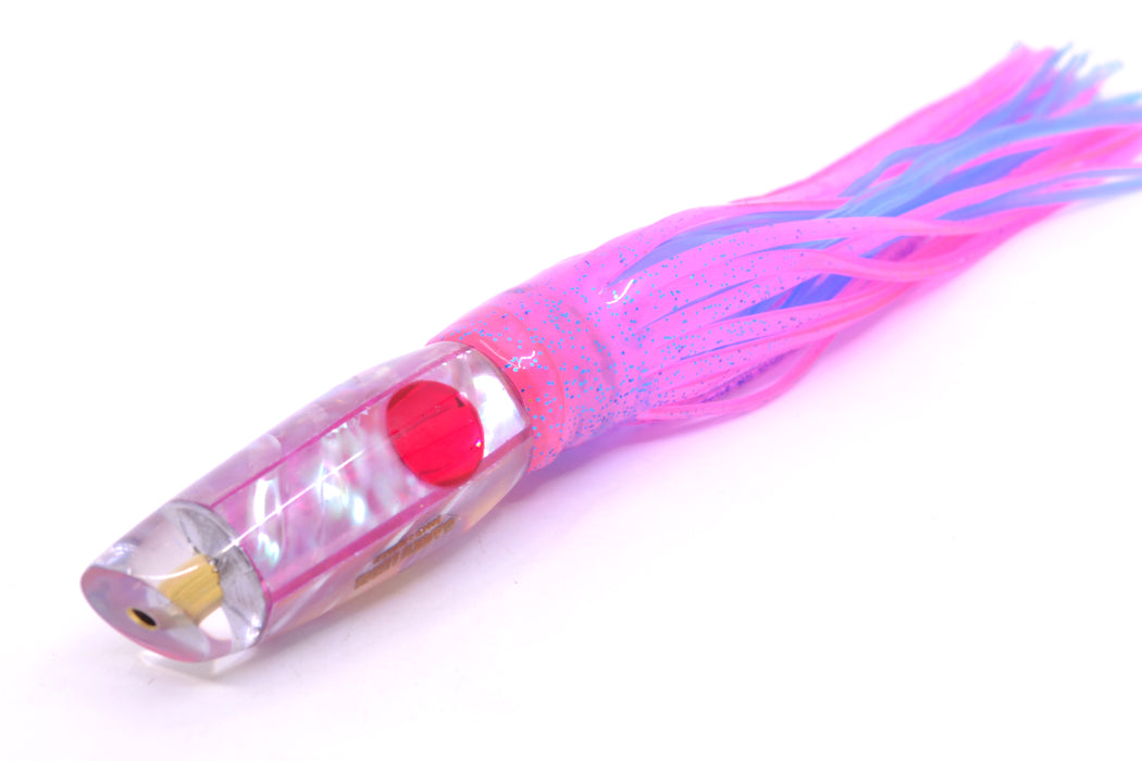 Ganku Lures Pink MOP Red Eyes Longneck Cut Face 7" 4.4oz Skirted Mavis