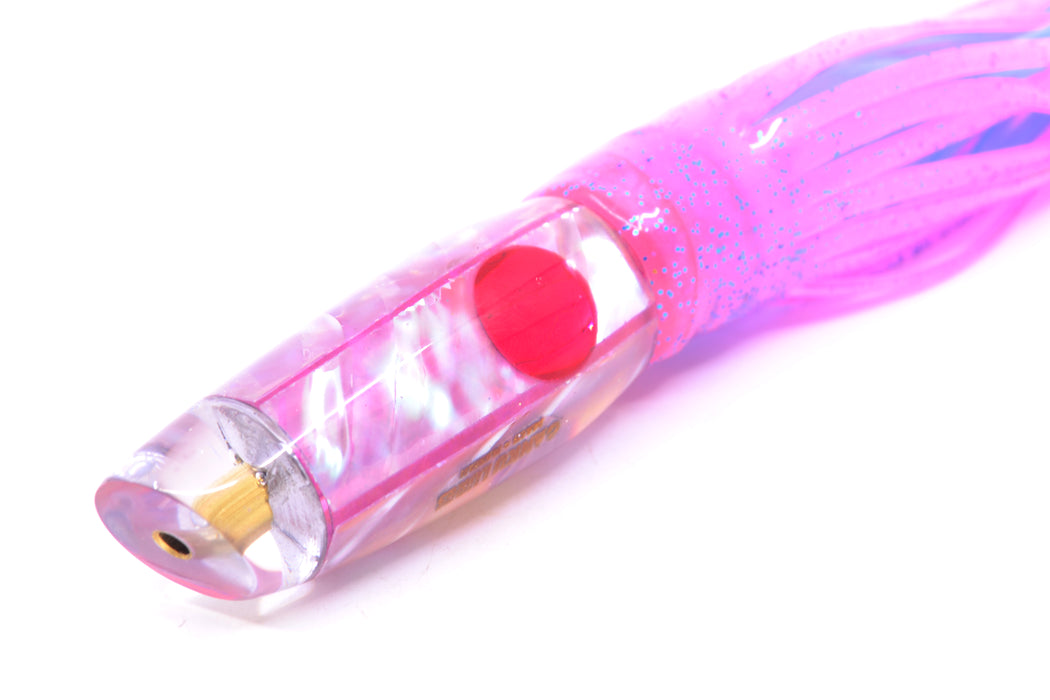 Ganku Lures Pink MOP Red Eyes Longneck Cut Face 7" 4.4oz Skirted Mavis