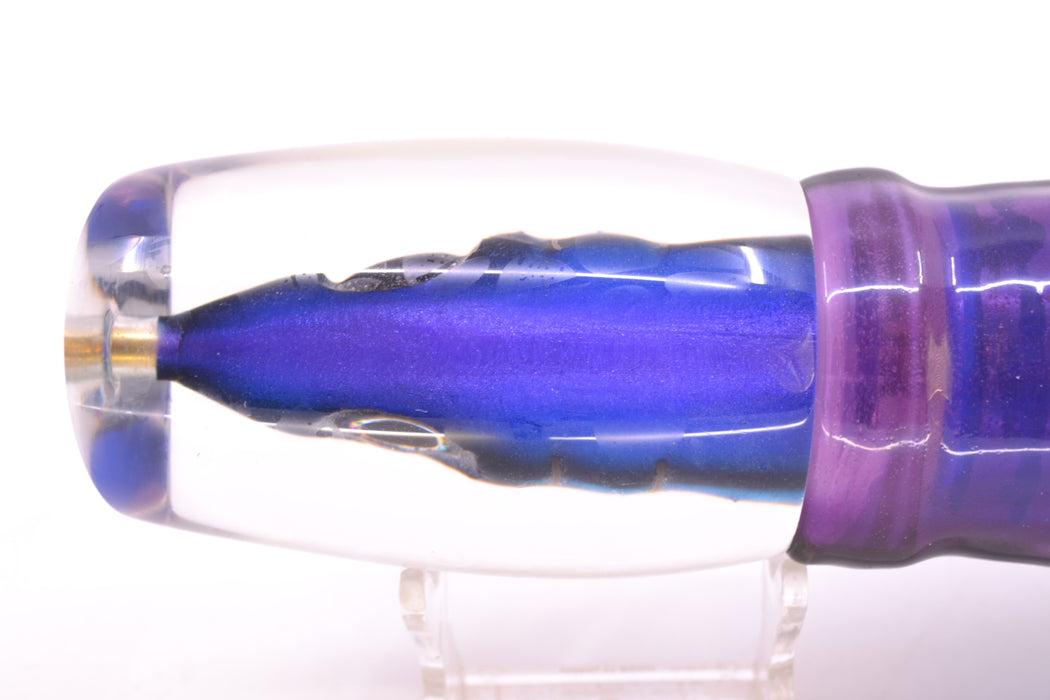 Tsutomu Lures “Hardline Aku” Fish Head Super Moke 14" 12oz Skirted Purple Skipjack