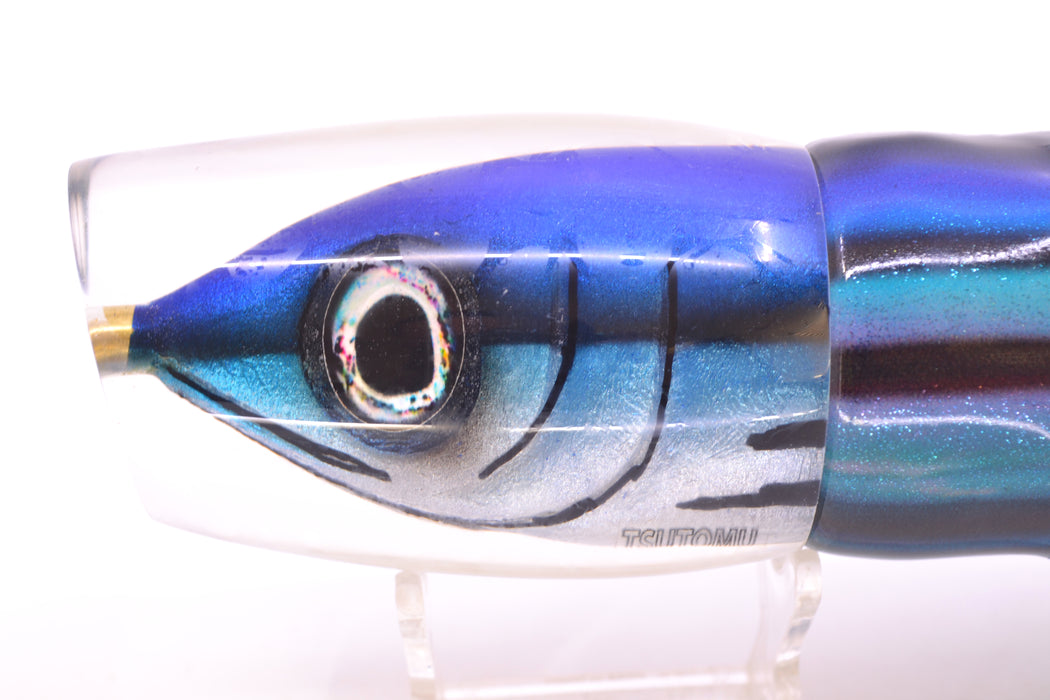 Tsutomu Lures "Hardline Aku" Fish Head Super Moke 14" 10.3oz Fire Tailz Skipjack