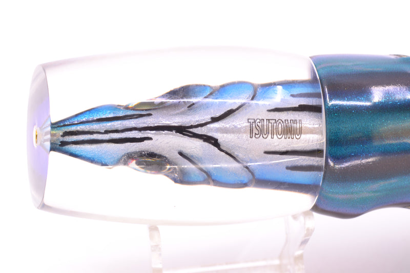 Tsutomu Lures "Hardline Aku" Fish Head Super Moke 14" 10.3oz Fire Tailz Skipjack
