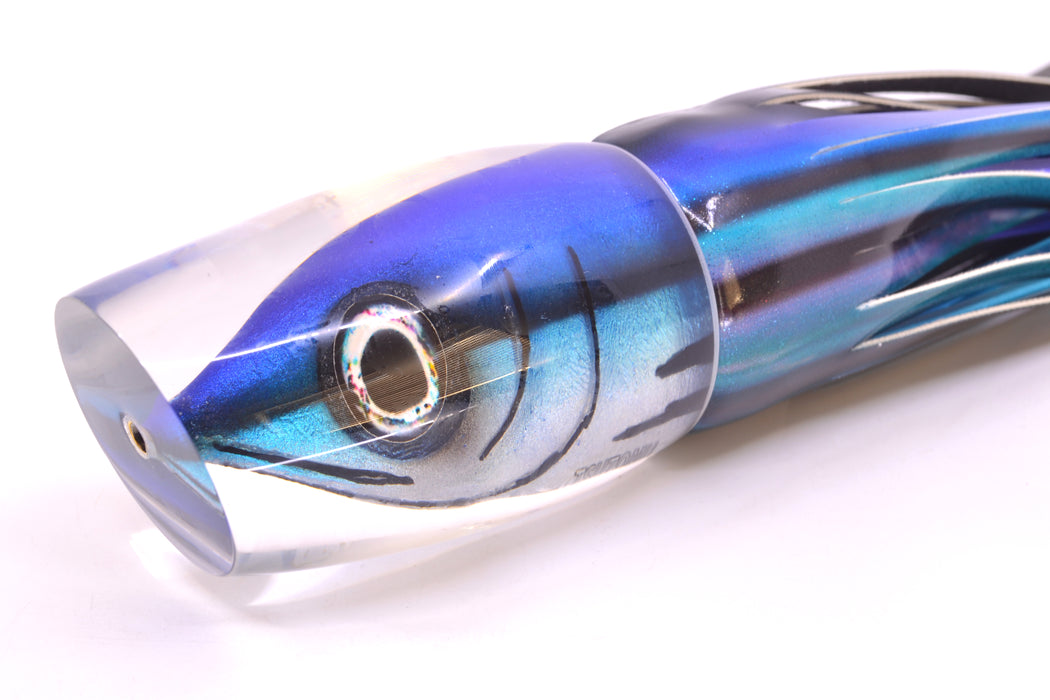 Tsutomu Lures "Hardline Aku" Fish Head Super Moke 14" 10.3oz Fire Tailz Skipjack