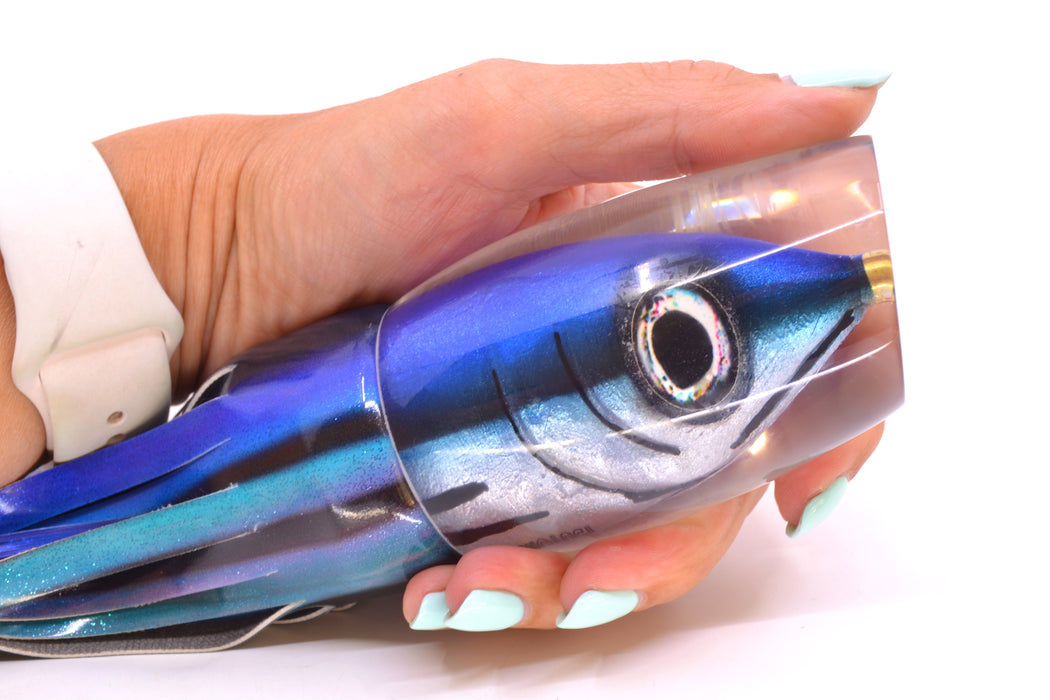 Tsutomu Lures "Hardline Aku" Fish Head Super Moke 14" 10.3oz Fire Tailz Skipjack
