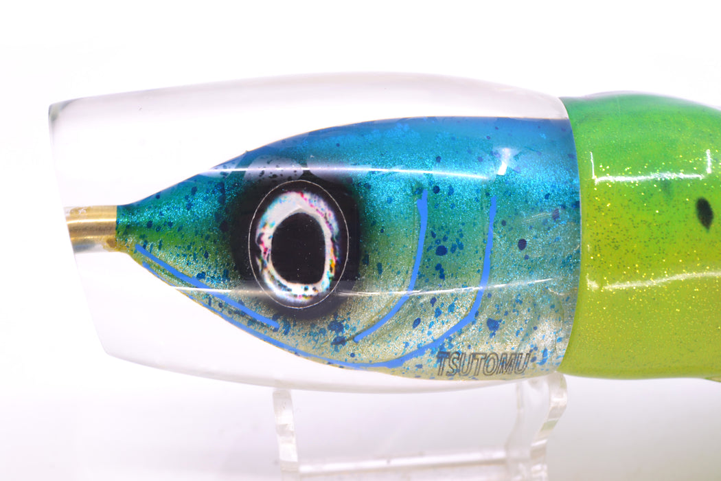 Tsutomu Lures "Mahi to Da Max" Fish Head Super Moke 14" 10.3oz Fire Tailz Mahi