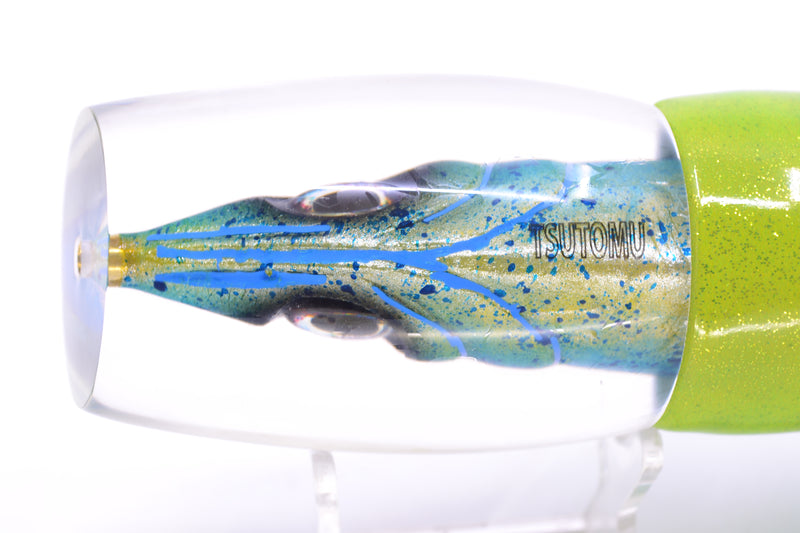 Tsutomu Lures "Mahi to Da Max" Fish Head Super Moke 14" 10.3oz Fire Tailz Mahi