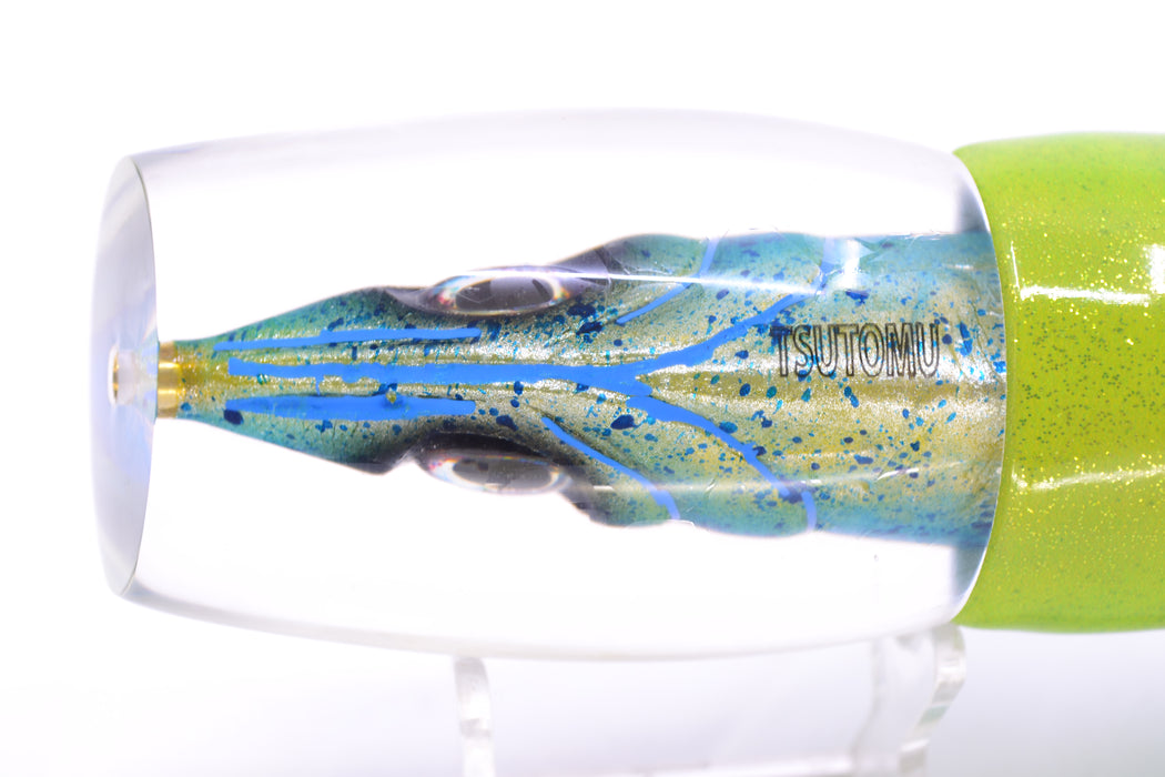 Tsutomu Lures "Mahi to Da Max" Fish Head Super Moke 14" 10.3oz Fire Tailz Mahi