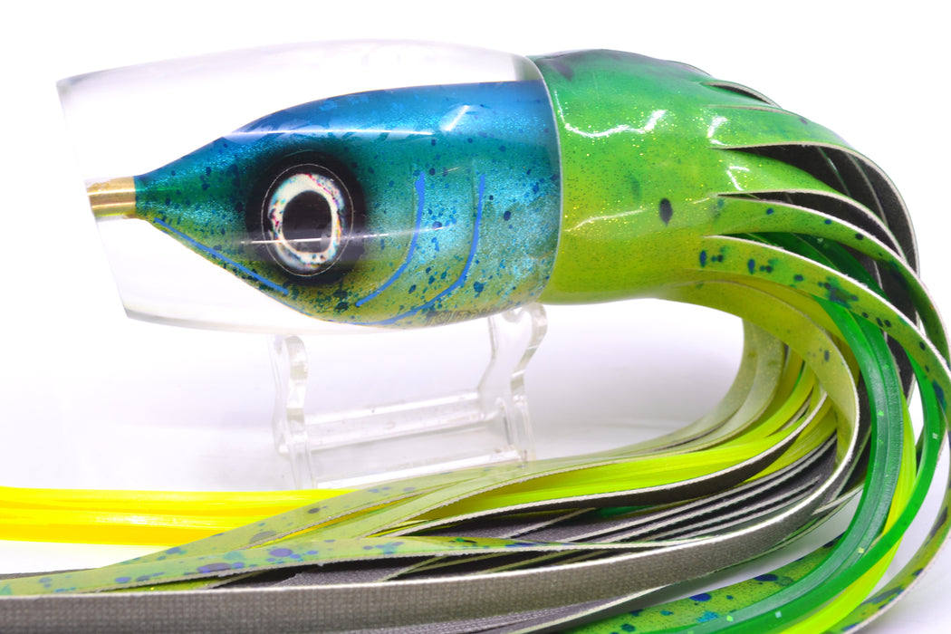 Tsutomu Lures "Mahi to Da Max" Fish Head Super Moke 14" 10.3oz Fire Tailz Mahi