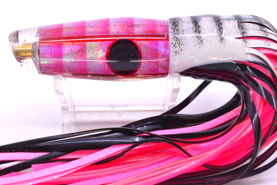 Ganku Lures "Tuna Crab/Red Shrimp" Longneck Cut Face 7" 4.4oz Skirted White Aurora