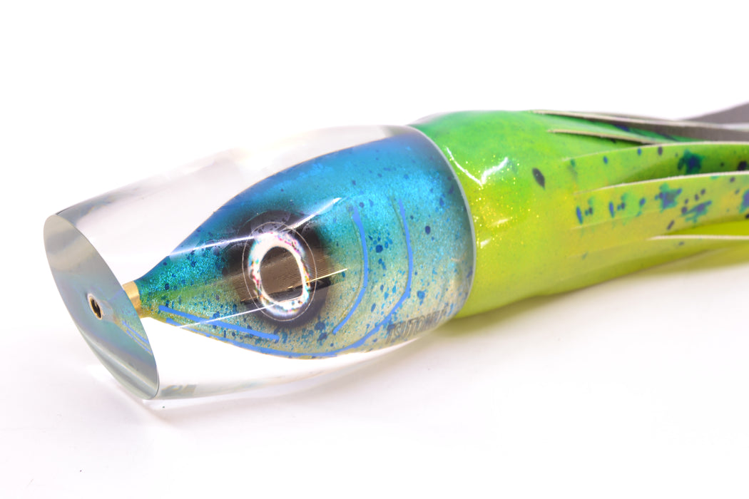 Tsutomu Lures "Mahi to Da Max" Fish Head Super Moke 14" 10.3oz Fire Tailz Mahi