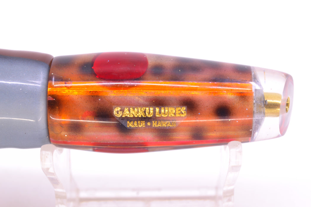 Ganku Lures "Tiger Cowrie" Longneck Cut Face 7" 4.4oz Skirted Root Beer-Silver Petrolero