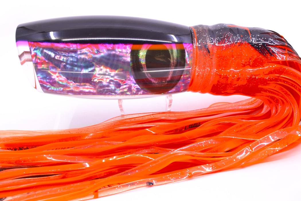 Moyes Lures Rainbow MOP Black-Pink Back Papa Teaser 31oz Skirted Root Beer-Petrolero