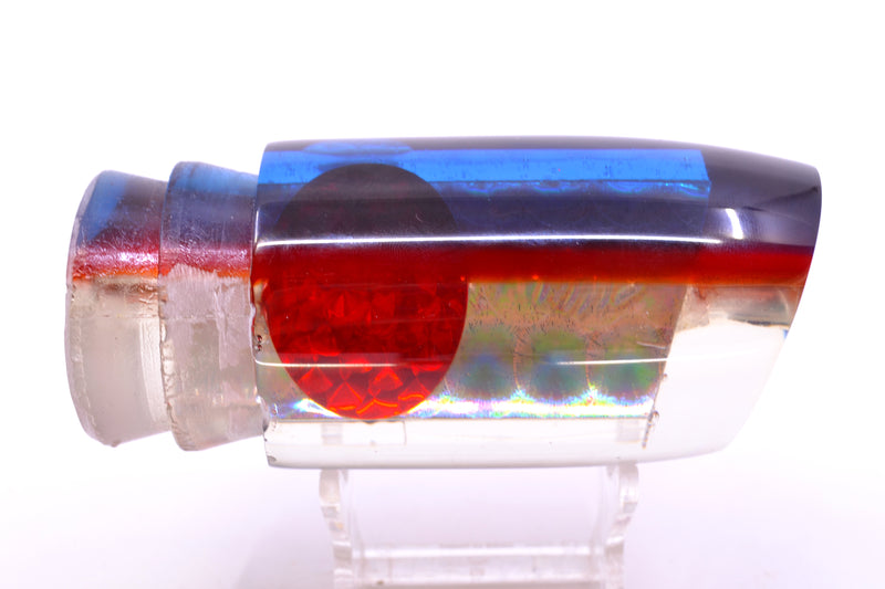 Joe Yee Lures by KEGZ Silver Rainbow Pearl Blue-Red Back Unnamed Plunger 14" 7oz