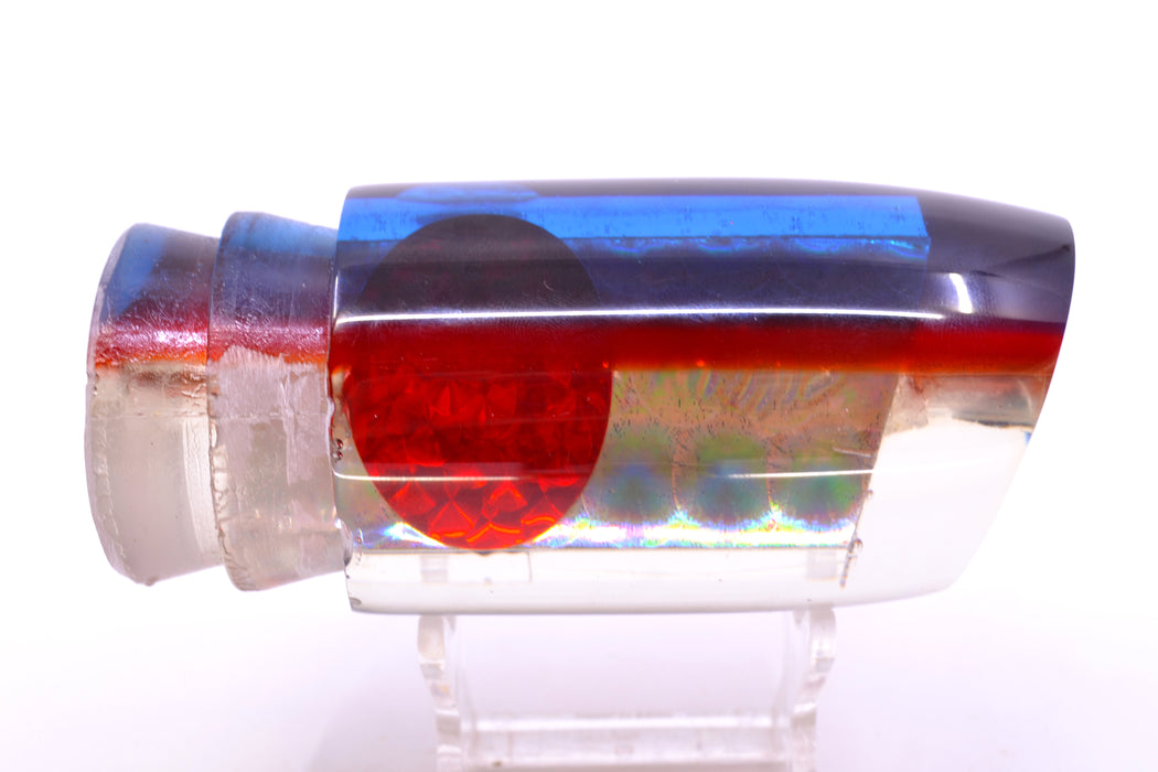 Joe Yee Lures by KEGZ Silver Rainbow Pearl Blue-Red Back Unnamed Plunger 14" 7oz