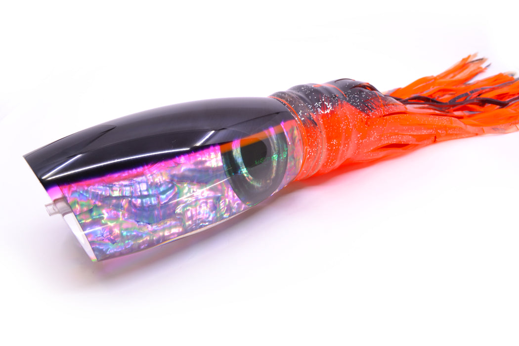 Moyes Lures Rainbow MOP Black-Pink Back Papa Teaser 31oz Skirted Root Beer-Petrolero