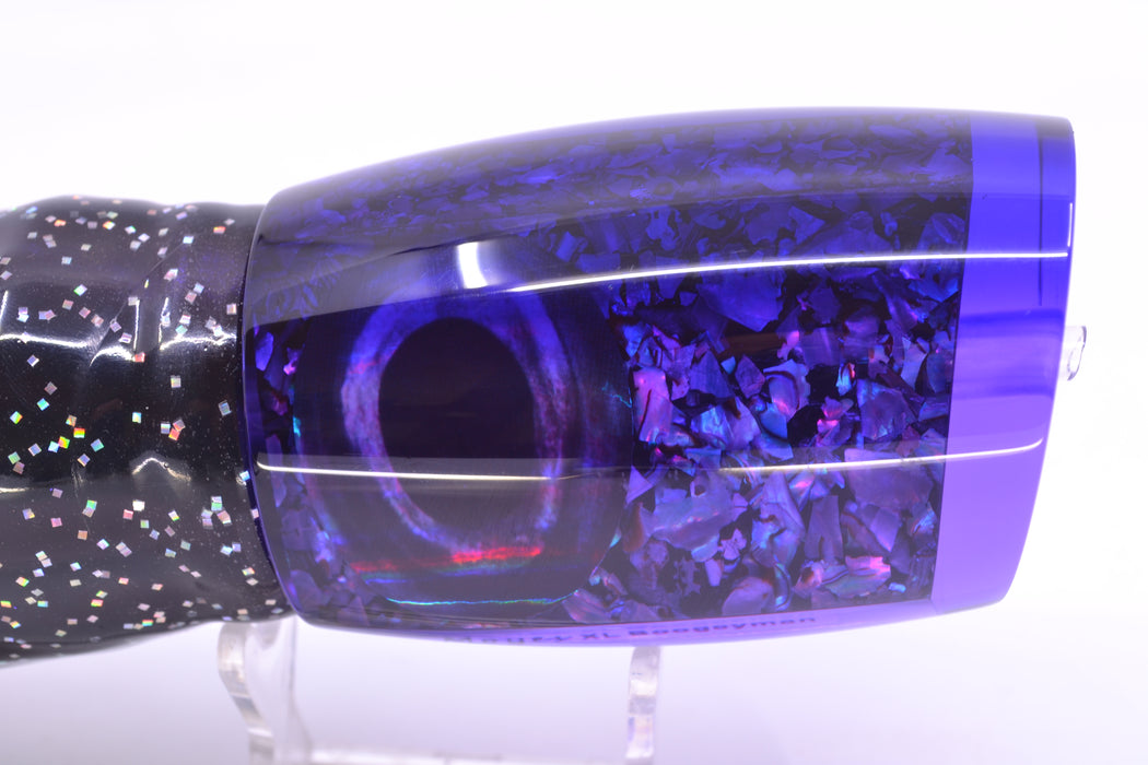Moyes Lures Purple S&P Dark Purple Back XL Boogeyman 16" 14.4oz Skirted Black/Purple