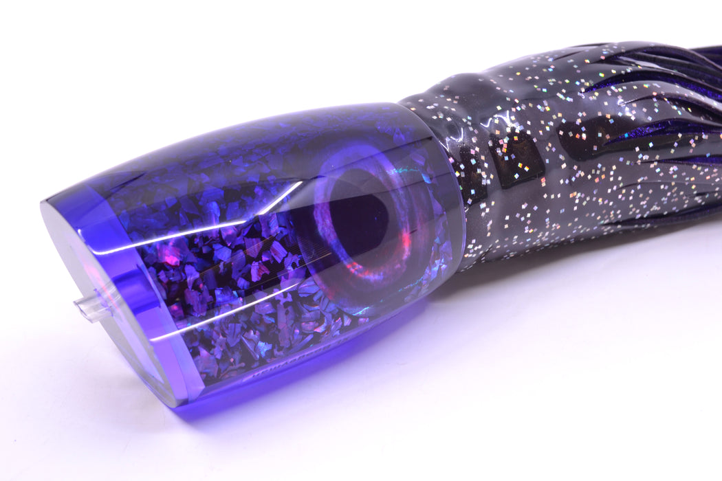 Moyes Lures Purple S&P Dark Purple Back XL Boogeyman 16" 14.4oz Skirted Black/Purple